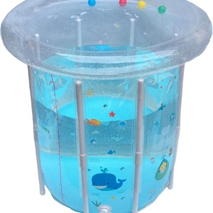 Piscina Inflable de PVC para Bebés de 75*80 CM con Diseño de Dibujos Animados, Drenaje, PVC Transparente Sellado para Días Cálidos - Product Image 1