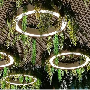 Lámpara Colgante Circular LED Negra para Salas <span class=keywords><strong>de</strong></span> Estar, Oficinas, Áreas <span class=keywords><strong>de</strong></span> Recepción, Tiendas Minoristas, Restaurantes, Salas <span class=keywords><strong>de</strong></span> Exhibición - Product Image 5