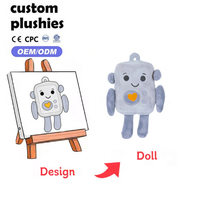 Niedlicher Roboter-Plüsch-Schlüsselanhänger Weiche Stofftier-Roboter-Taschenanhänger Kreatives Spielzeug mit Individuellem Logo Plüschfiguren für Werbegeschenke und Souvenirs