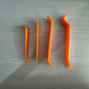 Juego de palancas para desmontar paneles de puertas de coche Guanqin, punta plana de plástico naranja para desmontaje e instalación de interiores - Product Image 1