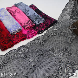 Tela de encaje elástico de biocolor, encaje elástico por yarda, cinta de flores para costura de lencería y prendas de vestir - Product Image 1
