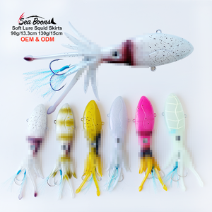 Nuevo Señuelo de Pesca para Calamar de 90 g y 130 g con Anzuelo Auxiliar, Teaser de Calamar Suave, Squidtrex, Egi, Jigs para Pesca de Calamar - Product Image 2