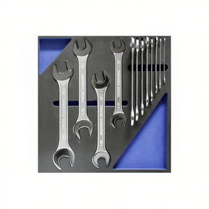 Fervi Industrial Grade Double End Chrome Vanadium Steel Metric Combination Wrenches <b>Tool</b> Kit with 3-Year Warranty - Product Image 1