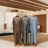 Robe Boubou Tendance pour Femme Africaine – Robes de Soirée Élégantes pour Femmes Grandes Tailles avec Foulard