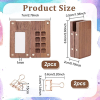 Mini palette d'aquarelle en bois de noyer, ensemble de 8 compartiments, palette de voyage avec zone de mélange et pinces de fixation pour artistes, logo personnalisé OEM