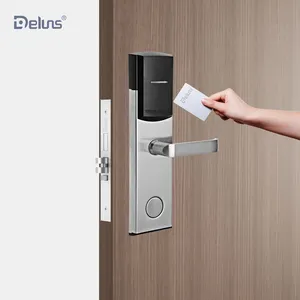 Deluns-Tarjeta electrónica inteligente rfid para gestión de cerradura de hotel en línea, sistema M1 de seguridad usado, cerraduras digitales de fábrica