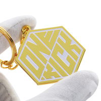 Llavero Personalizado de Fábrica, Metal, Aleación de Zinc, Fundición a Presión, Esmalte, Logotipo Metálico Personalizado con Código QR en la Parte Posterior