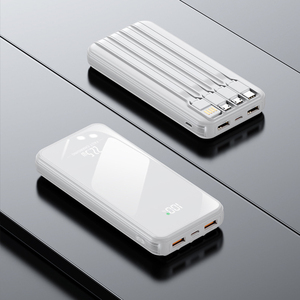 <span class=keywords><strong>Chargeur</strong></span> de voyage haute capacité 10000mAh 20000mAh avec câble intégré, affichage numérique portable, charge rapide PD 22.5W, batterie externe - Product Image 6