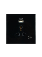 Enchufe de Pared Inteligente con Control por Voz Tuya Alexa Google, Enchufe Universal con Puerto USB, Interruptor Inteligente con Control por WiFi