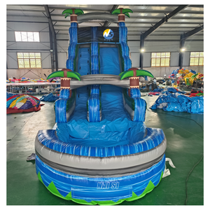 Toboggan aquatique gonflable tropical commercial <span class=keywords><strong>d</strong></span>'extérieur avec piscine pour enfants et adultes, parc aquatique <span class=keywords><strong>d</strong></span>'été pour location événementielle - Product Image 3