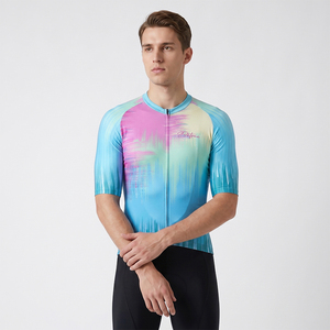 Cycling Jersey Men Short Sleeve Road Bike Jerseys Full Zipper With Pockets Bicycle Clothing Breathable Quick Dry Bicycle Shirt