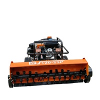 Tondeuse à gazon sur chenilles télécommandée diesel robuste de 23 CV à deux cylindres, 120 cm, pour usage industriel