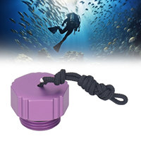 Capuchon anti-poussière pour régulateur de plongée sous-marine, en alliage d'aluminium fileté, pour première étape DIN, capuchon de protection anti-poussière pour valve de bouteille de plongée, violet