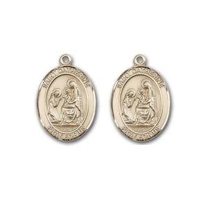 Miraculous Medal 3D 1cm Gouden Metalen Katholieke Vintage Medailles Religieuze Halskettingen Blauw van Maria Onze Lieve Vrouw de Hanger Sieraden - Product Image 5