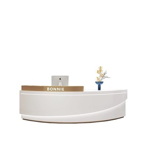 <span class=keywords><strong>Recepción</strong></span> de spa moderna personalizada, salón de belleza, muebles de <span class=keywords><strong>peluquería</strong></span>, <span class=keywords><strong>recepción</strong></span> blanca curvada - Product Image 5