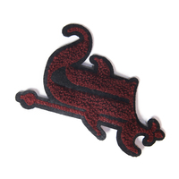 Patchs brodés personnalisés en chenille, faits main, à coudre, en forme de cœur et de fleur, avec lettres, pour chapeaux et vêtements, sans minimum de commande