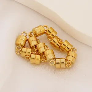 14K emas diisi kuningan Double gesper perhiasan menghubungkan gesper kalung gelang penutupan gesper untuk membuat perhiasan