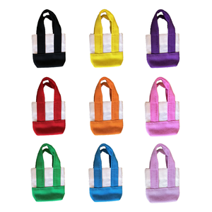 Sac fourre-tout personnalisé avec logo imprimé, sac d'épicerie réutilisable, sac en toile miniature pour tous les jours, sac de plage en toile de coton avec fermeture éclair - Product Image 1