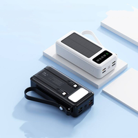 Sac de charge solaire haute capacité 40000mAh 22.5W avec câble Type-C intégré, poignée et lampe de camping à charge rapide