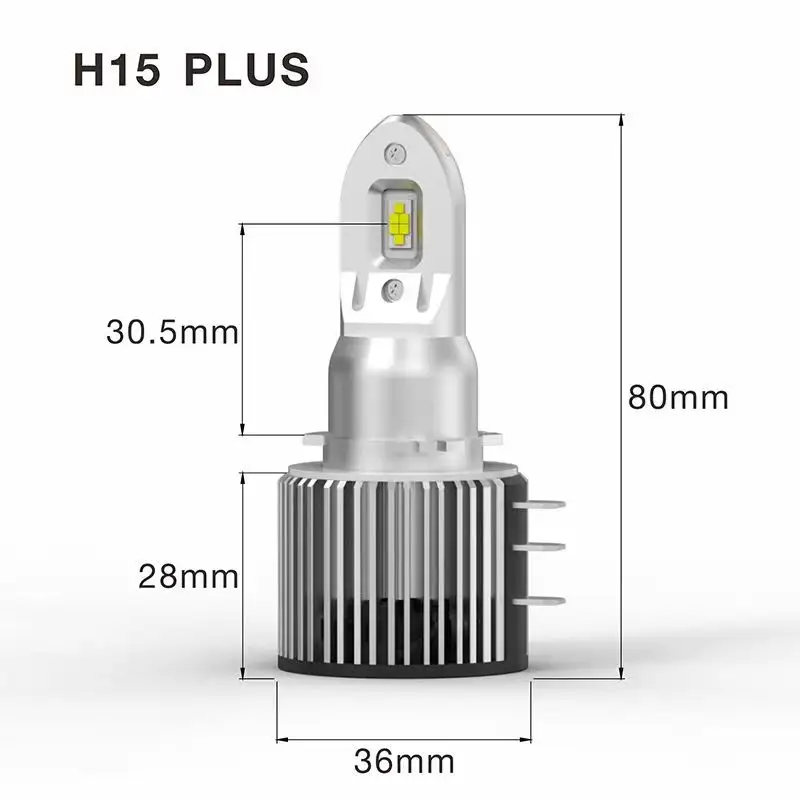 15 LED CANBUS 전구 팬 6V DRL 하이 빔 주간 실행 H15 자동차 led 헤드 라이트 안개 빛