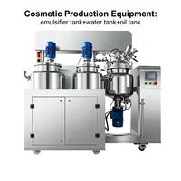 Machine de fabrication de crèmes cosmétiques avec homogénéisateur sous vide à levage hydraulique, réservoir de mélange d'eau et d'huile à commande PLC, directement de l'usine
