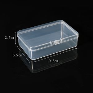 Transparent Plastic Storage Box 9.5x6.5x2.5cm Rectangular Flip Top PP Jewelry Container Eco Friendly Packaging Box - Product Image 1
