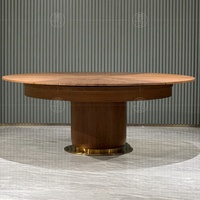 Table à manger extensible et pliable en noyer noir d'Amérique du Nord, style minimaliste italien, plateau en bois massif pour hôtels, villas, maisons de luxe