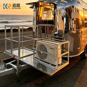 Remolque de catering comercial premium para camiones, listo para operar, carrito de comida callejera para pizza, hamburguesas y pollo frito - Product Image 2