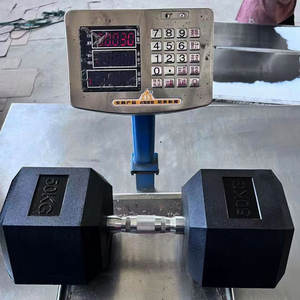 دمبلز مطاطي بعلامة خاصة للاستخدام المنزلي والصالة الرياضية طقم دمبلز سداسي دائري برأس سيليكون مطلية بـ 20 ، 10 ، 12 ، 15 ، 25 ، 40 أوزان - Product Image 2