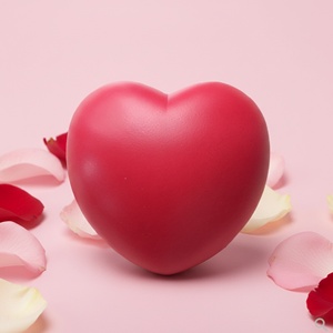 Balles anti-stress en forme de cœur personnalisées de haute qualité, jouet en PU souple pour cadeau promotionnel - Product Image 3