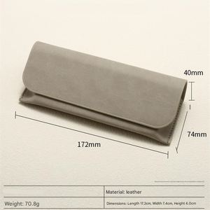 Étui à lunettes rigide en cuir PU, couleur unie, anti-compression, personnalisable avec logo, portable, unisexe - Product Image 3