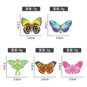 Bunte Schmetterlings- und Motten-Emaille-Anstecknadeln, Cartoon-Insekten-Lepidoptera-Brosche, Liebhaber-Metallabzeichen, Dekorations-Pin, Schmuckgeschenk, Großhandel - Product Image 3