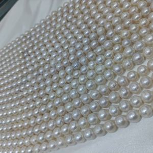 Perles d'eau douce Edison blanches nucléées de 9 à 11 mm, style mignon, vente en gros, perles naturelles véritables, très demandées - Product Image 4