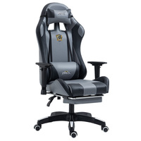 Fauteuil Gaming Ergonomique et Réglable avec Repose-Pieds, Dossier Haut, Logo Personnalisé, Fauteuil de Bureau de Course