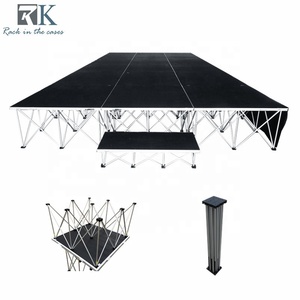 Escenario Móvil Plegable de 4x4 pies para Conciertos y Baile, Escenario Portátil de Aluminio Tipo Araña para Eventos y Bodas - Product Image 2