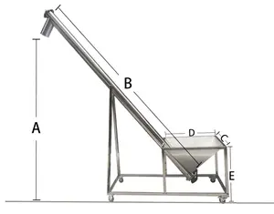 Die Fabrik verkauft Schräg förderer aus Edelstahl und Schnecken förderer aus Lebensmittel pulver - Product Image 1