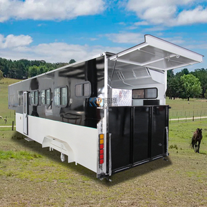 Remorques de luxe à trois essieux pour chevaux, 3 pièces, galvanisées à chaud, avec roues en alliage, pour la promotion des courses hippiques - Product Image 1