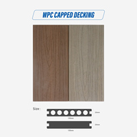 Terrasse en composite WPC moderne couleur teck, ignifuge, avec revêtement en fibre de bois, imperméable, respectueux de la peau et antidérapant