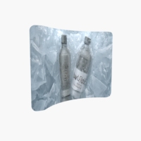 2024 support de fond d'anniversaire de vacances de photomaton de tissu de tension double face de A-NEW