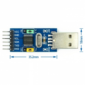 Adaptateur <span class=keywords><strong>USB</strong></span> vers IIC TTL UART CH341T, module série double mode pour la débogage ESP32 STM32 - Product Image 3
