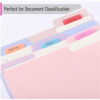 BESTLINE Grosir Label Indeks PET Perekat Sendiri Warna Cerah untuk Manajemen Buku, Folder & Lembaran Lepas