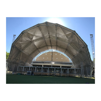 Système de treillis de cadre en aluminium incurvé supérieur éclairage extérieur structure de scène de treillis de performance musicale à vendre