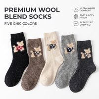 Chaussettes d'hiver chaudes et épaisses en gros, style vintage, tricotées grossières, mi-mollet, chaussettes thermiques pour bottes de randonnée en extérieur, OEM