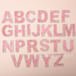 Patch thermocollant en strass et perles, lettre initiale A-<span class=keywords><strong>Z</strong></span>, alphabet scintillant, lettres anglaises en strass et perles - Product Image 1
