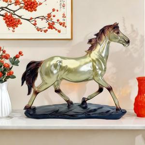 Nueva Decoración Artesanal China de Resina Epoxi con Figura de Caballo del Zodiaco, Ideal para Regalo de Inauguración de Negocios u Oficina - Product Image 3