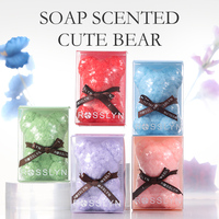 ROSSLYN-Savon à l'ours rouge cramoisi, riche en huile d'olive, 100g, extrait d'essence végétale, lisse en douceur la peau, savon artisanal à la rose