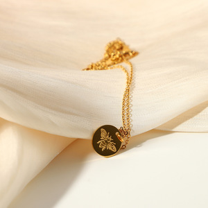 Collar con Colgante Cuadrado <span class=keywords><strong>de</strong></span> Acero Inoxidable Chapado en Oro <span class=keywords><strong>de</strong></span> 18K con Diseño <span class=keywords><strong>de</strong></span> Corazón <span class=keywords><strong>y</strong></span> Animal, Regalo <span class=keywords><strong>de</strong></span> <span class=keywords><strong>Amistad</strong></span> para Mujer - Product Image 5