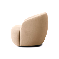 Fauteuil rembourré au design classique, chaise simple avec dossier incurvé, chaise de salon, siège ultra-épais, canapé pour hall d'hôtel