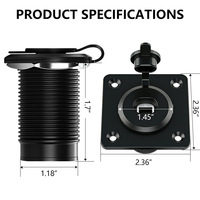 Placa de Pared Metálica Impermeable con Conector Ethernet de Alta Resistencia para Satélite Gen 3 V4, Clasificación IP68, Conector Hembra RJ45 CAT6