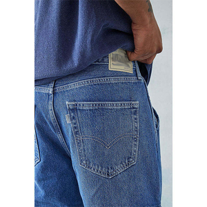 2023 Latest Design Custom Cargo <b>Jeans</b> Men Blue Multi Pocket <b>Work</b> Loose Straight <b>Jeans</b> Pants Street Hip Hop Men Denim <b>Jeans</b> - Product Image 4